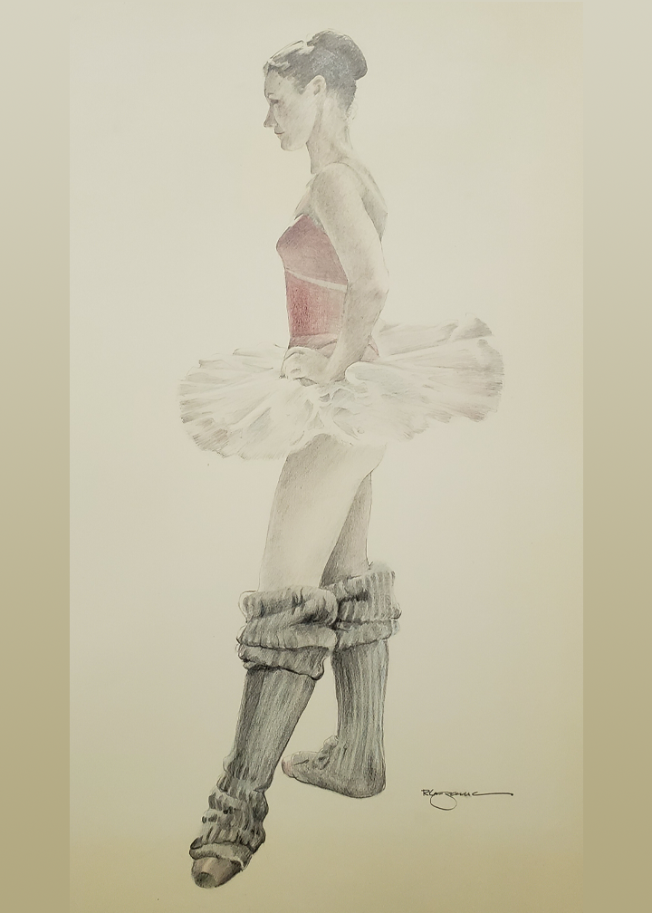 Ballerina, circa 1980s (Colored pencil & Graphite)